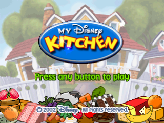 My Disney Kitchen title screen for Playstation